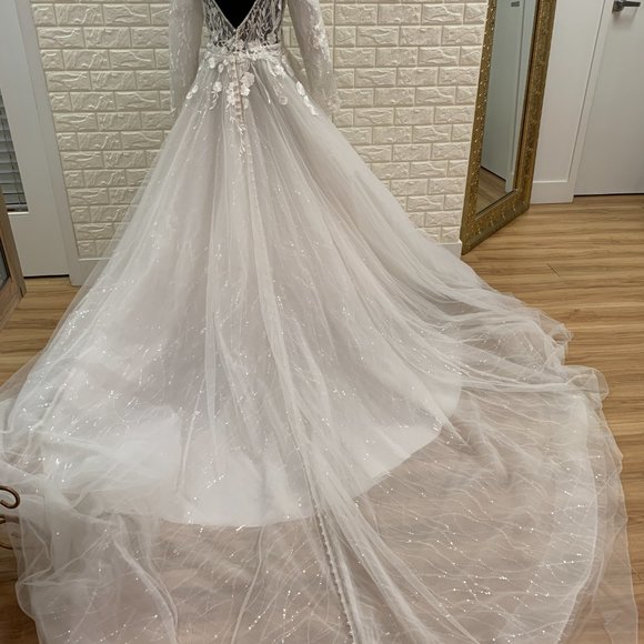 Madison James Style #MJ617 Long Sleeve Wedding Gown - Picture 11 of 12